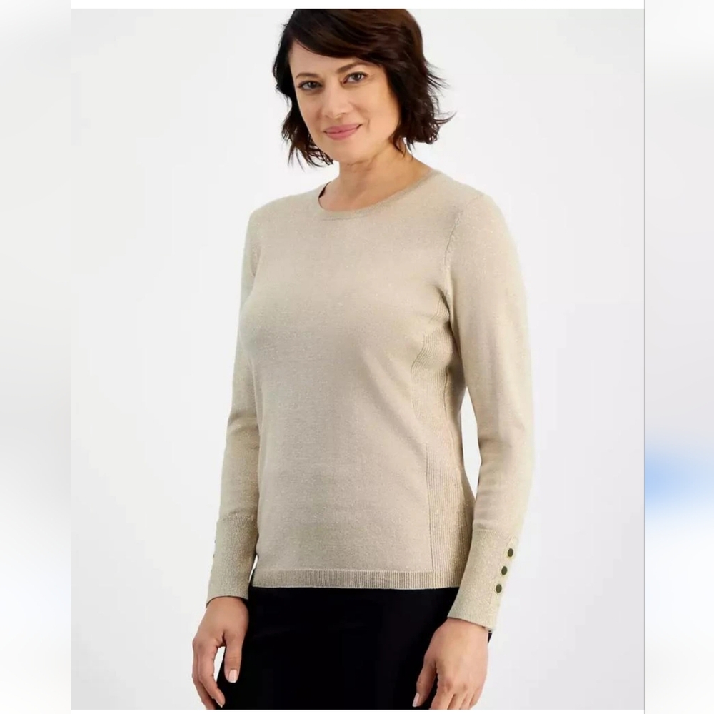 JM Collections cream color sweater XL